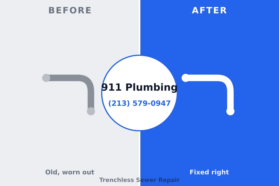 Before and after: plumbing company Olmos Park, TX